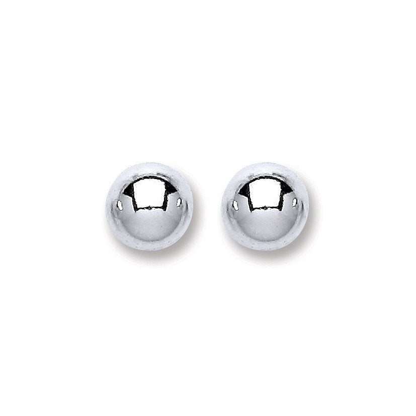 Silver Ball Stud 6mm Earrings - Fine Ring - Certified Authentic - Swiss Made - UK Stock – Luxury Jewellery by Imperial